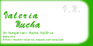 valeria mucha business card