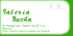 valeria mucha business card